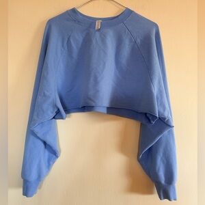 ALO Yoga Blue Cropped Sweatshirt